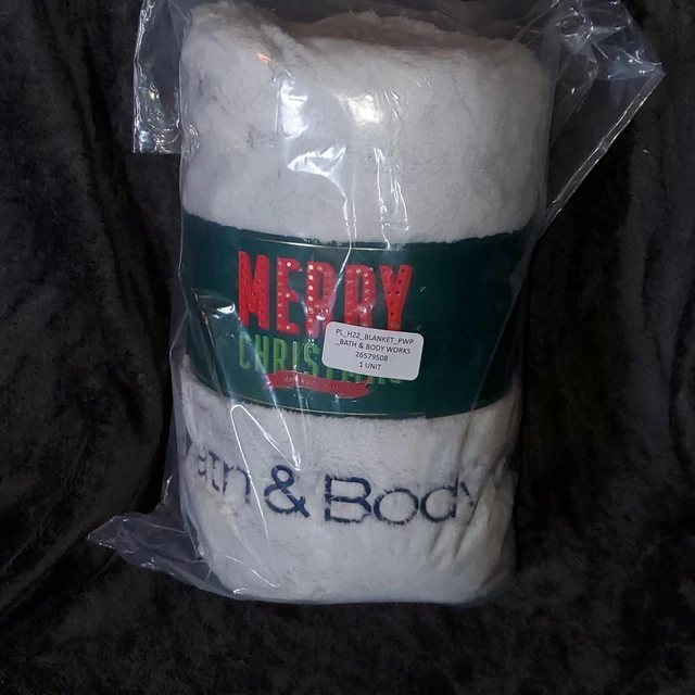BATH & BODY Works Soft & Cozy 2023 Coziest Faux Fur Throw Blanket New £