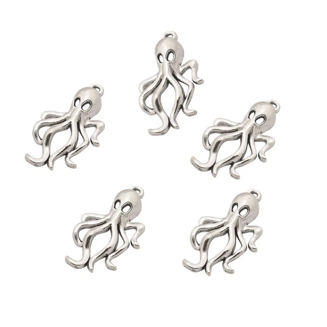 Oktopode 50 stücke Octopus Auto Anhänger Charms DIY Schmuckherstellung Zubehör 3