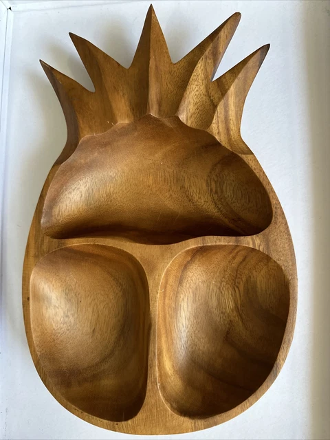 Tropico Hawaii MonkeyPod Wooden Pineapple Tray.