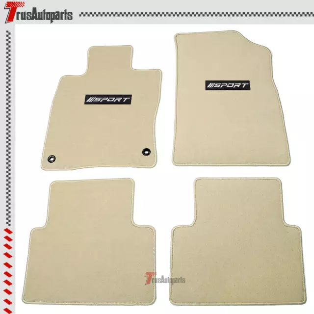 For 19-22 Honda Insight Beige Nylon Floor Mat Carpet Non-Slip Front Rear & Sport