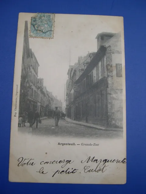 CPA 95100 ARGENTEUIL Grande Rue  cartes postale, Animé Ed Charbonnier