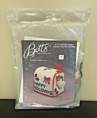 Kit de buzón de Navidad con aguja Betts Betty Schiller, cubierta de caja de tejidos