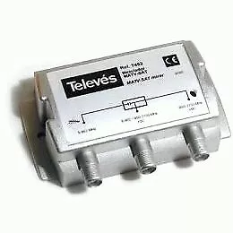 T Repartidor derivador distribuidor tdt antena TV F 1ENT.- 2 SAL