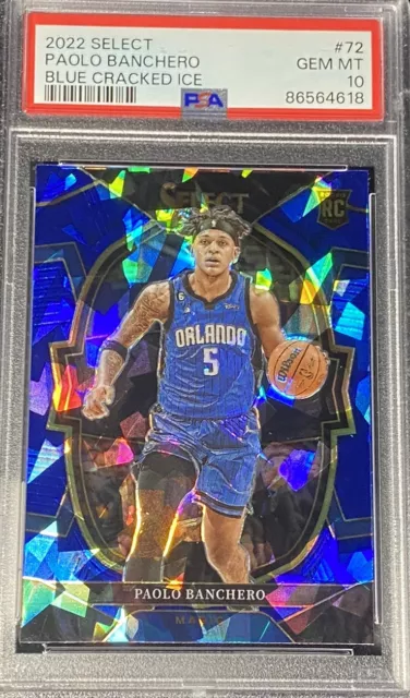 PSA 10 Paolo Banchero 2023 Select Blue Cracked Ice SP NBA Rare Rookie Card