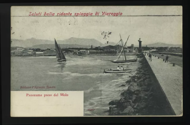 cartolina VIAREGGIO - panorama preso dal molo