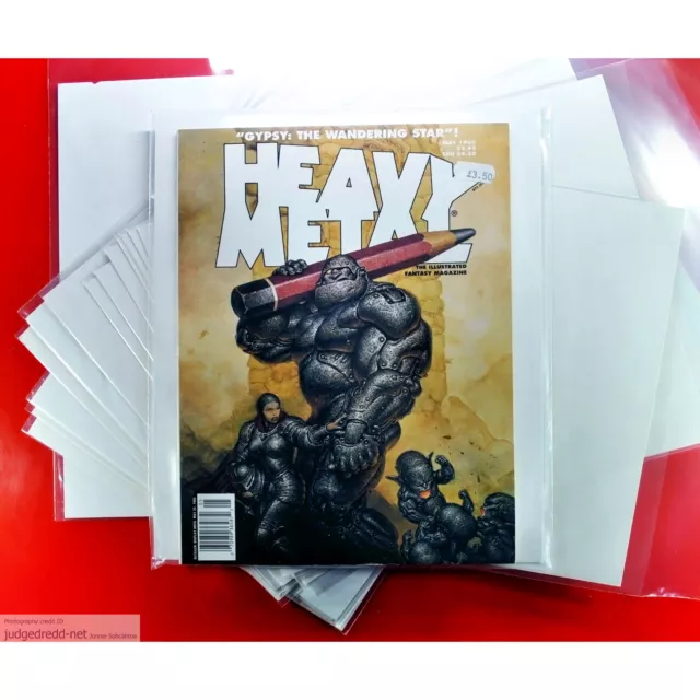 HEAVY METAL MAGAZINE Bags Sleeves and Boards for magazine issues x 10 New Size2