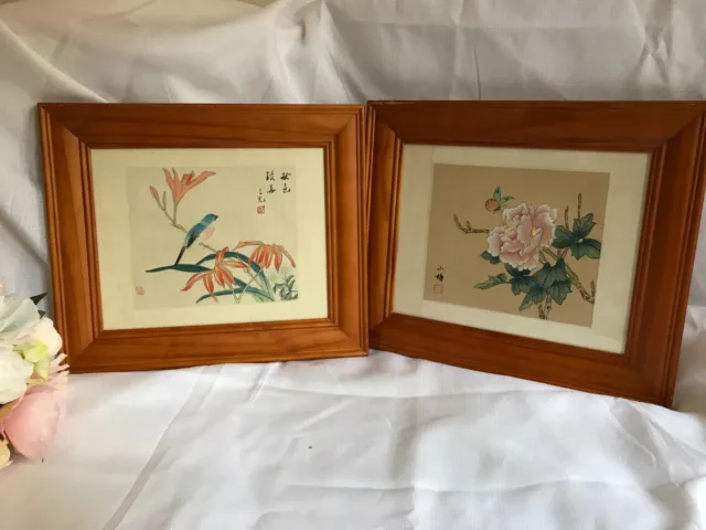 Chinese Original Water Colour Painting Peony Flower or Bird