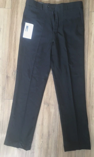 PANTALONI DA UOMO JBC Weaves Ever Press NERI taglia 34x31 gamba interna nuovi con etichette regalo