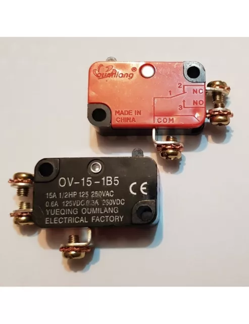 Microrupteur borne à vis AC 250V 15A OV-15-1B5 SPDT V-15-1B5 +
