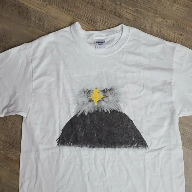 Tim Boyer Photography T-shirt Size M Eagle Graphic Crew Neck Short Sleeve Gildan