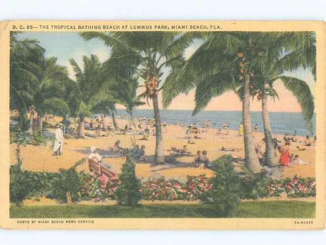 Linen LUMMUS PARK BEACH Miami Beach Florida FL d8216