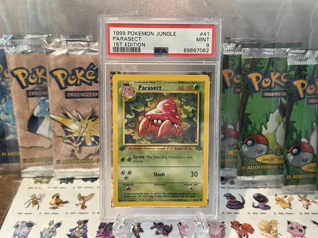 PSA 9 1st Edition Parasect 41/64 Jungle Set Pokemon Card