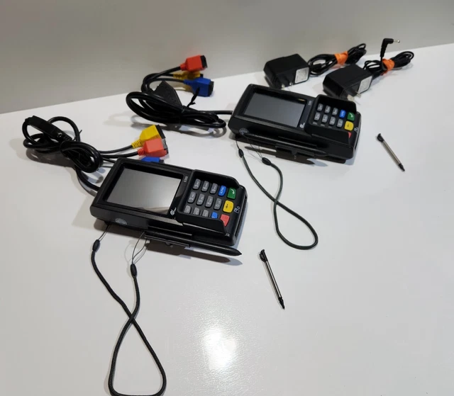 (2) PAX S300 Integrated PIN Pad Credit Card Terminal Stylus OEM  Power Supply