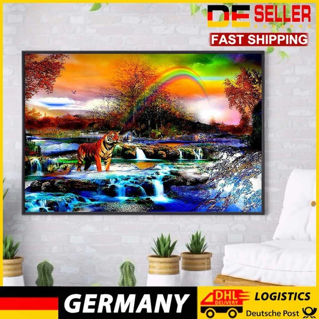 Tiger 5D DIY Diamond Painting Kits Full Square Drill Mosaic Art Craft Rhinestone