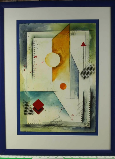 Ilegible Firmado Marc André Pintura Abstracto Composición Formas Marco André