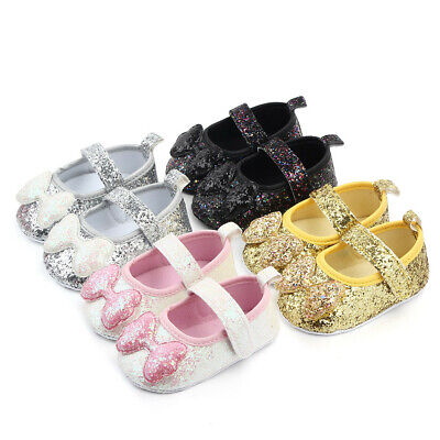 Scarpe da principessa neonate scarpe da interno suola morbida fiocco-nodo scarpe da passeggio