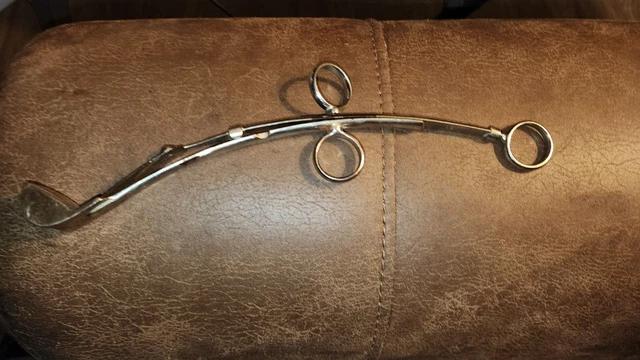 Antique La Force Adenotome with curved blade and basket, stamped BETZ