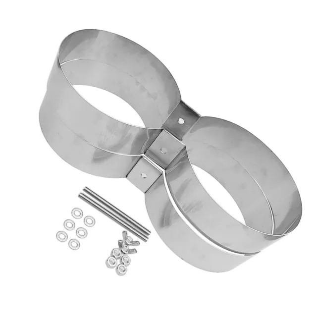 316 Stainless Steel Scuba Diving Twin Cylinder Tank Bands with Mounting 3