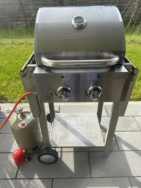 Gasgrill - 2 flammig - incl.voller 5 kg Gasflasche und Schutzhülle
