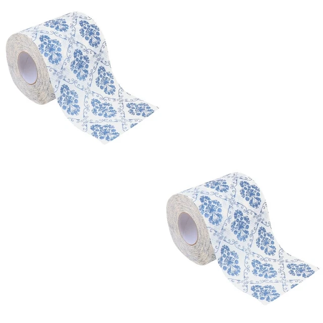 2 Rolls Roll Paper Home Supplies Printed Roll Paper Napkin Cloth Tissue Paper