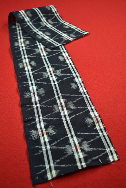 Vintage Japanese Fabric Cotton Antique Boro Patch Indigo Blue KASURI 35"/MM45/40