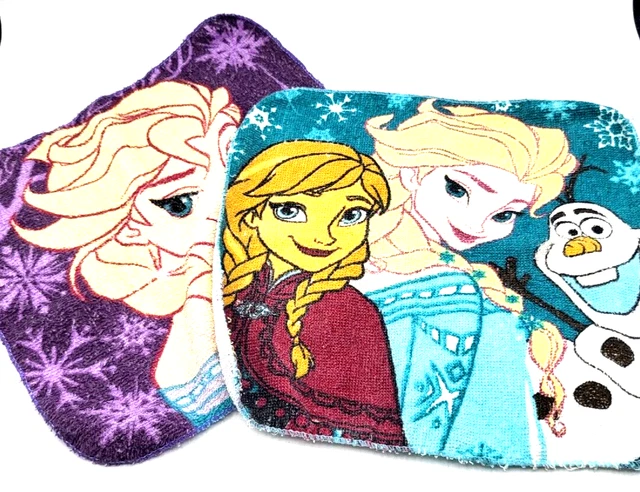 Juego de 2 paños Disney FROZEN Terry Set de 2 Elsa Anna Olaf Muy Buen Estado