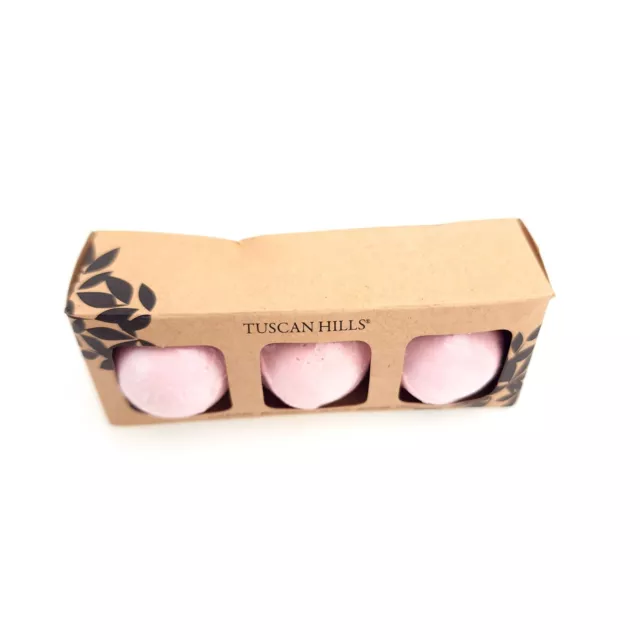 Tuscan Hills Selected Scents Cherry Blossom  Bath Bombs Trio Pink USA Seller