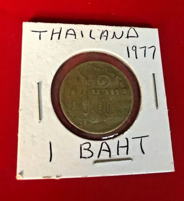 1977 Thailand One Baht Coin - Nice World Coin