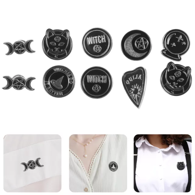 10 Pcs Broche Punk Rétro Matériau En Veste Habillée Accessoires Punks