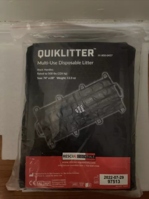 Rescue Essentials QuikLitter™ Lite Rated 500lbs Size 74”X 28”