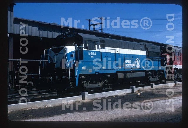 Original Slide GN Great Northern BN# U28B 5464 Lincoln NE 1970