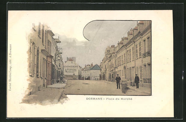 CPA Dormans, Place du Marchè
