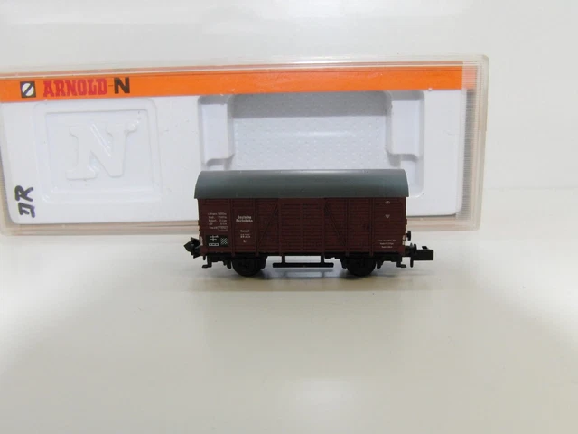 Arnold N 4409 Wagon de Marchandise Couvert, Dc, Top Dans Emballage #15973