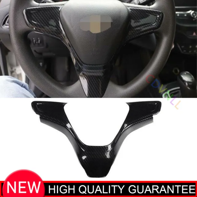 For Chevrolet Cruze 2016-2019 Carbon Fiber Front Steering Wheel Frame Cover 1pcs