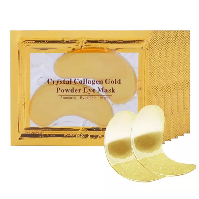 fr 1Pair Eye Treatment Mask Effective Gold Crystal Collagen Skin Care Supplies