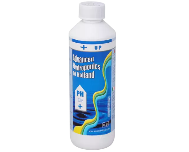 Advanced Hydroponics pH+ plus 500ml pH-Regulator Lauge Grow Bloom pH Up Dünger