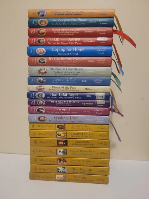 Lot of 20 Dear Canada & The Royal Diaries Books Hardcover History Homeschool