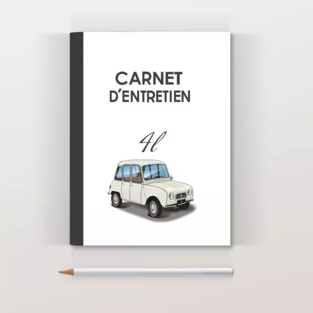 Carnet d'entretien Renault R4 4L 1962 blanche