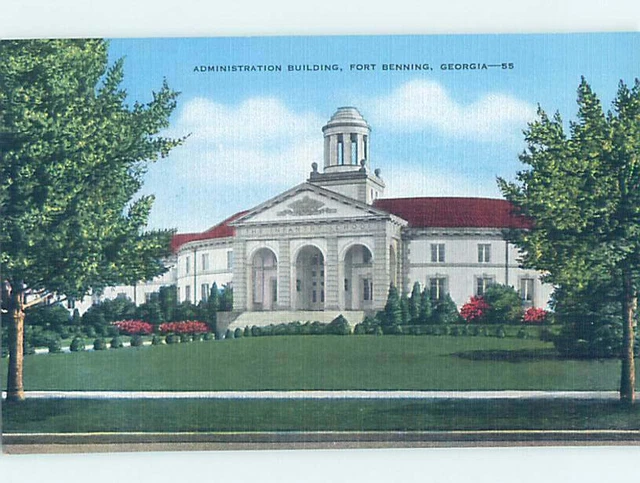 Linen MILITARY SCENE Fort Benning - Columbus Georgia GA AF8420