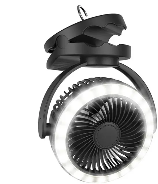 Milestone Camping 2 in 1 LED Light Fan Weather Resistant USB Rechargeable