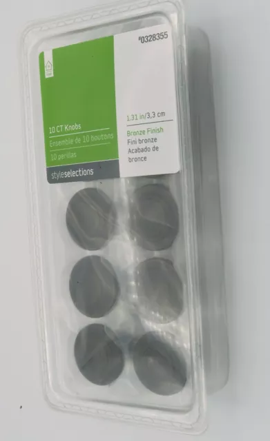 Aged Bronze Round Traditional 1.31 in Knobs 10 pack model 40905