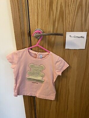 Le ragazze Toddler Baby Rosa Mayoral T-Shirt Top Taglia 9-12 mesi
