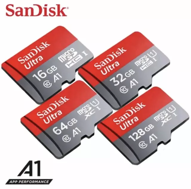 SanDisk Ultra 16GB,32GB,64GB,128GB & 256GB Class 10 - microSD Memory Card