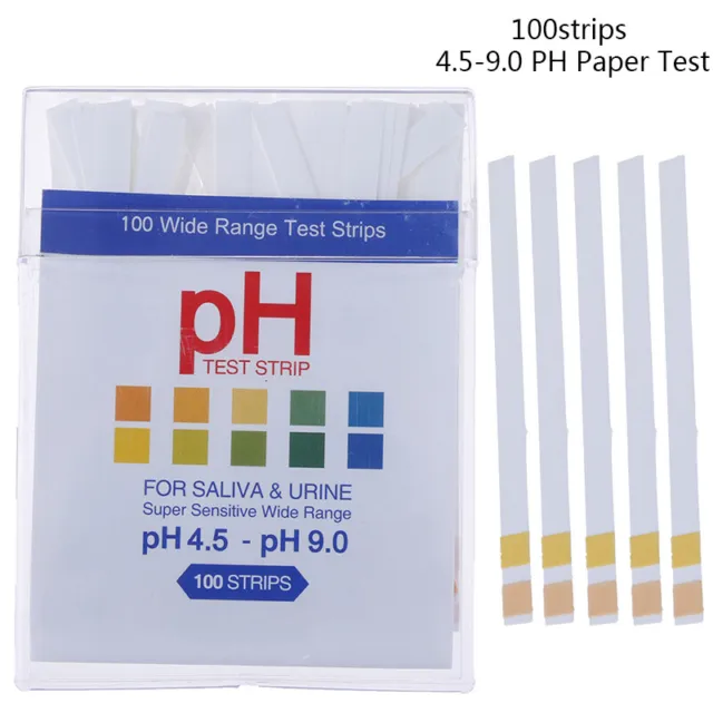 100PH Indicator 4.5-9.0 Test Strips Paper Litmus Tester Laboratory Urine Sali7H