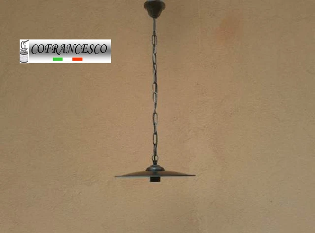 Catena Per Lampadario In Ferro Battuto Con Portalampade E27 - Altezza Regolabile 70cm, Stile Vintage