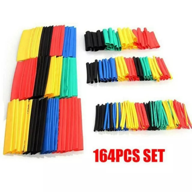 Polyolefin Heat Shrink Tubing 164pcs Tube Wrap Wire Assorted Set Durable