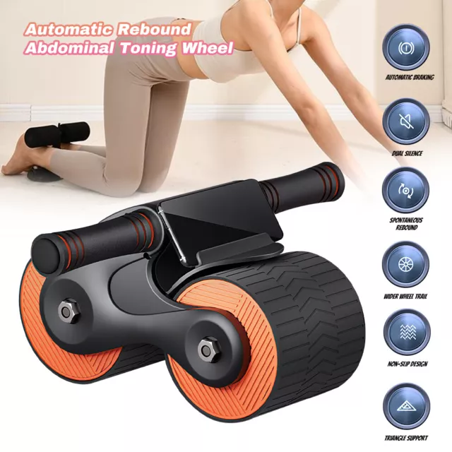 Automatic Rebound Abdominal Wheel Ab Roller Wheel ABS Exercise Fitness Equipment