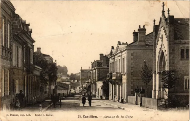CPA CASTILLON-Avenue de la Gare (176793)