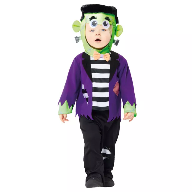 Child Toddler Baby Lil Frankie Fancy Dress Little Frankenstein Costume Halloween