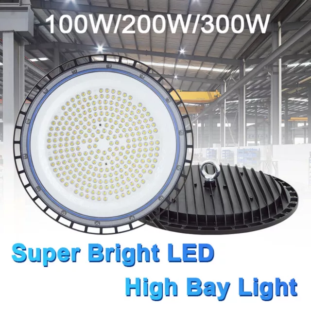 High Bay LED Light 100W 200W 300W UFO Industrial Workshop Warehouse Factory Lamp 3